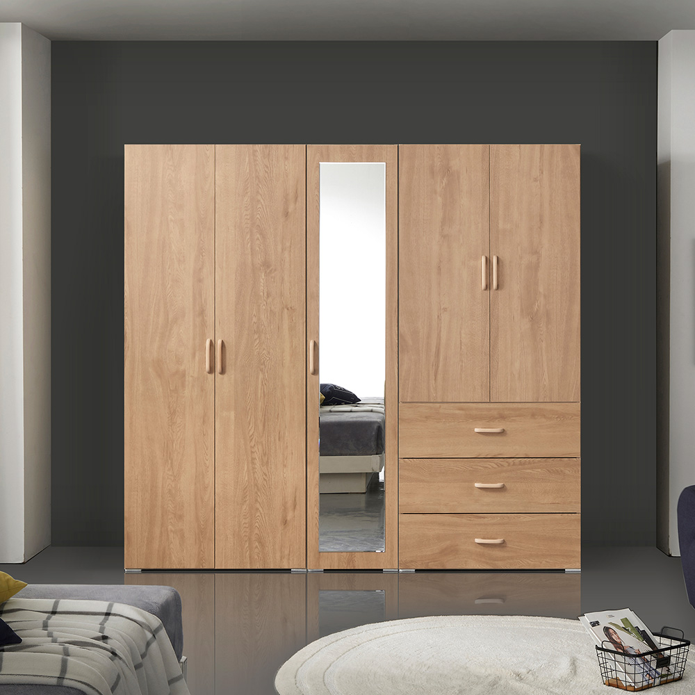 [케이컴퍼니] LPM 이음2000장롱세트DMC (옷장+400거울이불장+3서랍옷장)