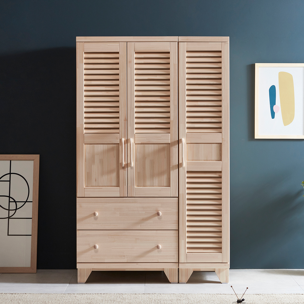 [케이컴퍼니] 리얼트리, 편백나무 원목갤러리 1200장롱세트CD