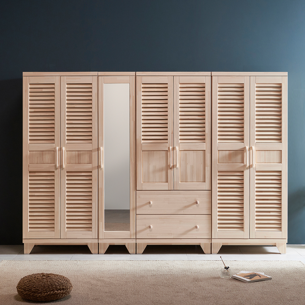 [케이컴퍼니] 리얼트리, 편백나무 원목갤러리 2800장롱세트DMCD